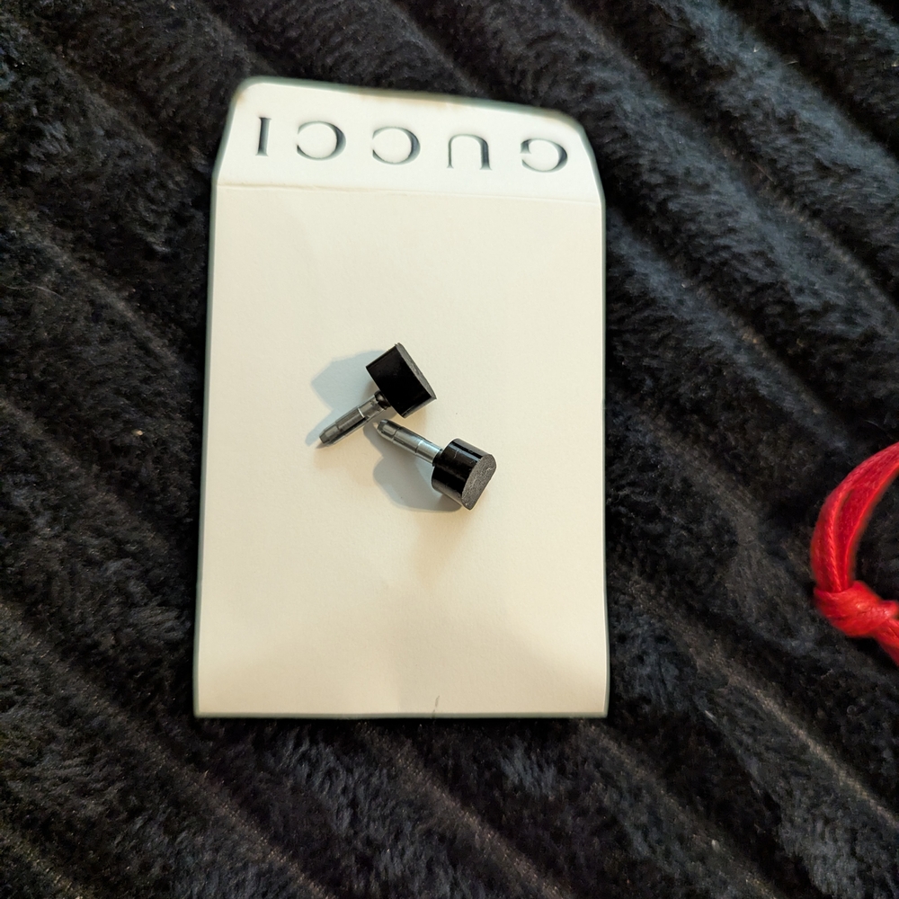 Gucci Silver and Black Cufflinks
